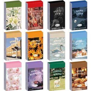 12 Sets 600 Sheets Washi Stickers for Journaling, Daily Quote Flower Nature